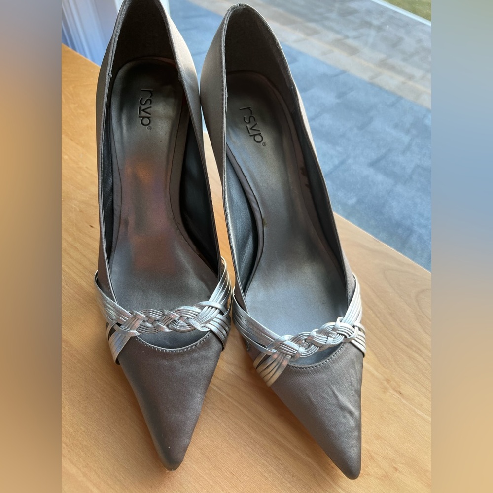 RSVP- Vintage Grey Kitten Heels